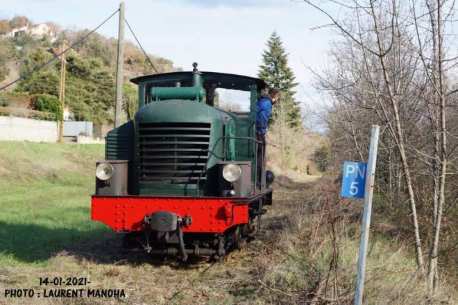 CFV TOUTE DERNIERE CIRCULATION DE L ANCIENNE GARE DE ST JEAN DE MUZOLS  14 JANVIER 2021    (10).JPG