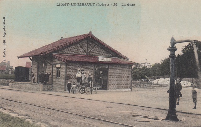 12 Ligny le Ribault gare CPA 8.jpg