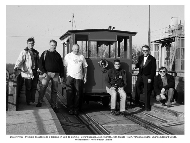 19960426-28 Fête de la vapeur en Baie de Somme D4, GD, Alain Thomas, Jean-Claude Poilin, Yohan Marchand, Charles-Edouard Girode, Michel Raclin - PV.jpg