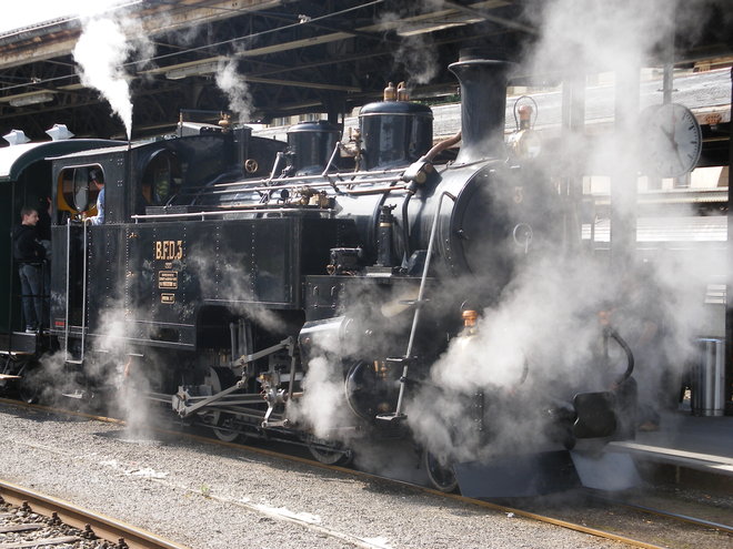 Locomotive à vapeur VIVANTE ! en gare de Vevey.JPG