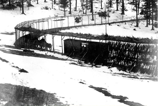 Col du Bonhomme - wagon de ravitaillement sur voie de 60 camouflée 21-04-1917.jpg
