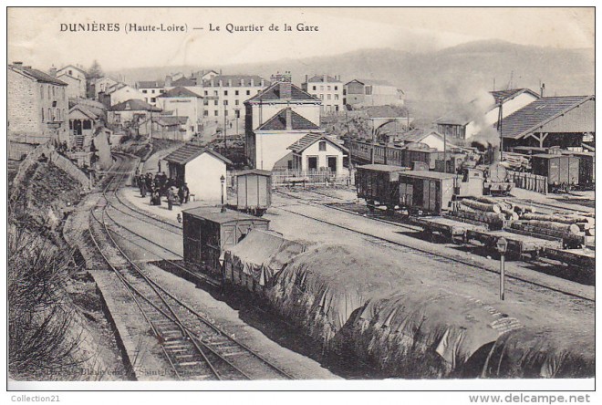 43 - DUNIERES .... LE QUARTIER DE LA GARE .... TRAIN ....jpg