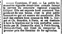 242 CORPET 020T 500-600mm 1t Livrée le 16.11.1877 Lilliput 1ere DECAUVILLE  -Figaro 28 ma 1877 Lilliput extrait V1