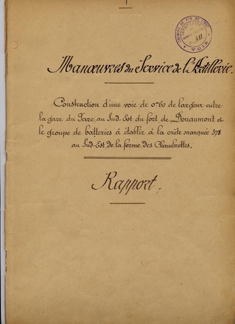 manoeuvres au service de l'artillerie rapportpme