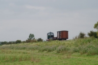 4 CFBS 27.08.14 Locotracteur 351 Rame Marchandise Passage sur la Digue