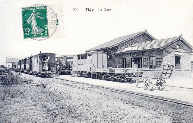 07 TL Tigy Gare Wagon Plat Couvert + Fourgon + Voiture 2 Essieux + 030T Corpet n°2 PME