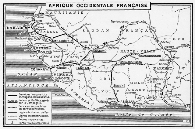 CF Afrique Ouest AOF CARTE