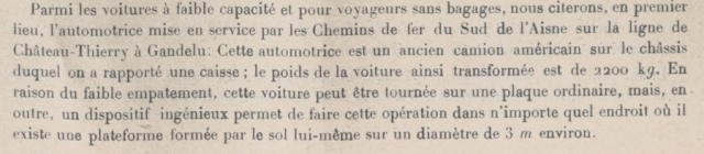 CSA Pétrolette Automotrice Tartary type A' revue générale des chemins de fer et des tramways, du 11:1922 (1)