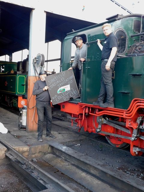 CFBS Fête Vapeur 21.07.04 Au revoir des Mécanos du Brohltalbahn