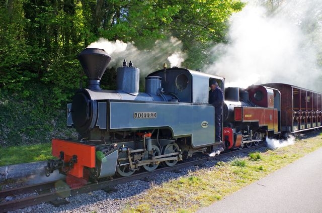 1 030T Joffre + 030T Decauville Double Traction Marche Essai 04.05.16 APPEVA 100 Ans