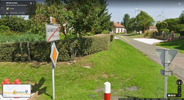 13 CSA L'Epine aux Bois Google Street View Impasse de la Gare