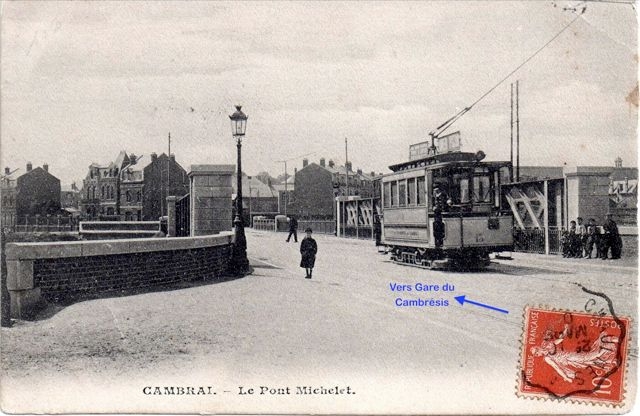 02 0,0 Cambrésis Cambrai Pont Michelet 1 VM 2 Tramway Vue à 180°