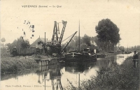 Voyennes Canal Port Tombereaux 1908