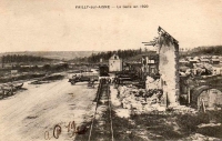 CBR Vailly sur Aisne 1920 Gare Destruction Voie Normale