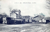 TV Gençay Gare Halle Wagon Tombereaux Couverts Voiture Panoramique (Vienne)