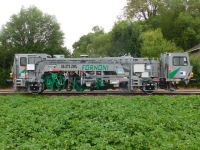 07 CFBS Bourreuse Fornoni Essai Ligne du Crotoy Garée à Morlay (04.07.20)