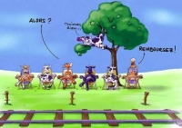 Vaches Train Toujours-rien