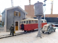 03 Gemme Diorama De Dion Sous la Neige + 2CV Ghyvelde Quai Zéro 01.02.20