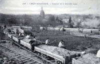 33 Chézy-sur-Marne Train de Travaux Wagons Plats