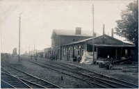 21 Pk 14,1 Cambrésis Caudry Gare 1WW Stationsgebäude Kleinbahnhof C.... Aug. 1917