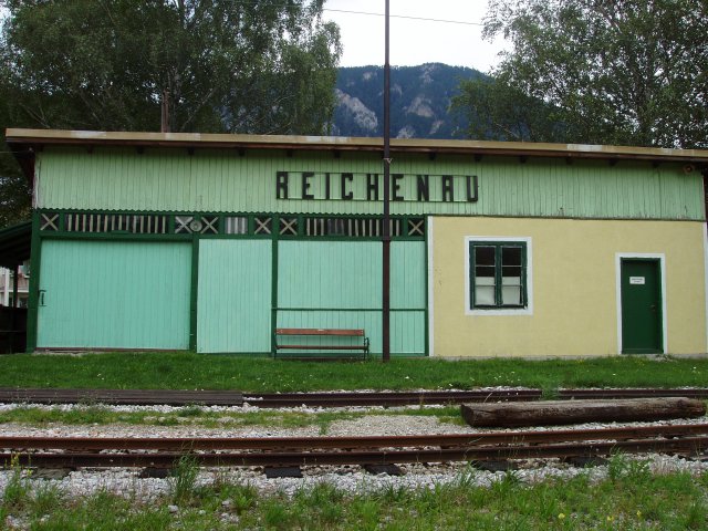 Le hangar de service de la gare de Reichenau