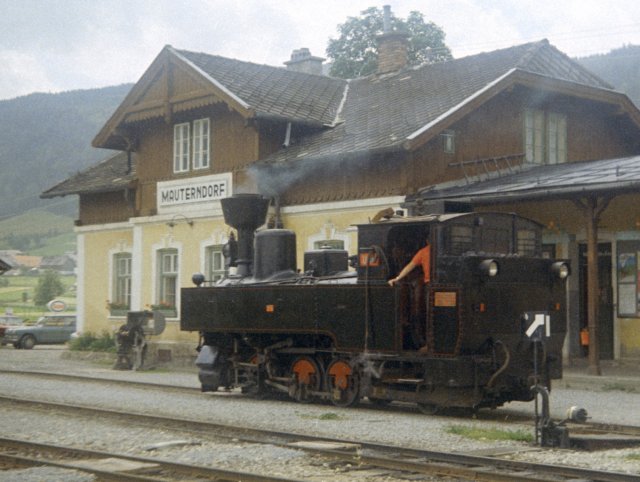La U 40 manoeuvre en gare de Mauterndorf en 1971