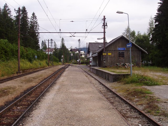 La gare de Mitterbach vue vers Mariazell