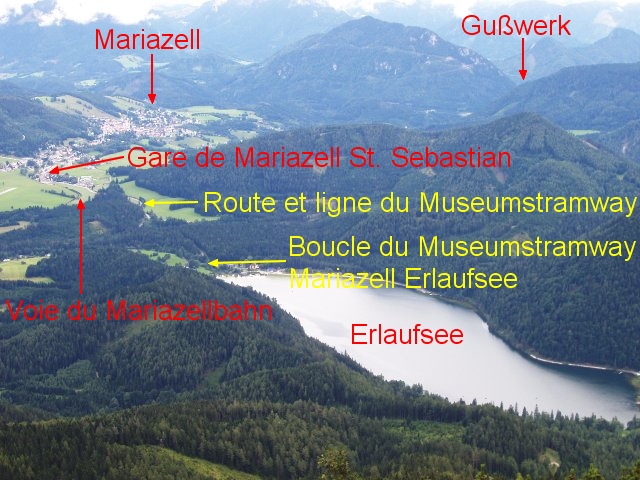 Le site de Mariazell vu des hauteurs de Gemeindealpe