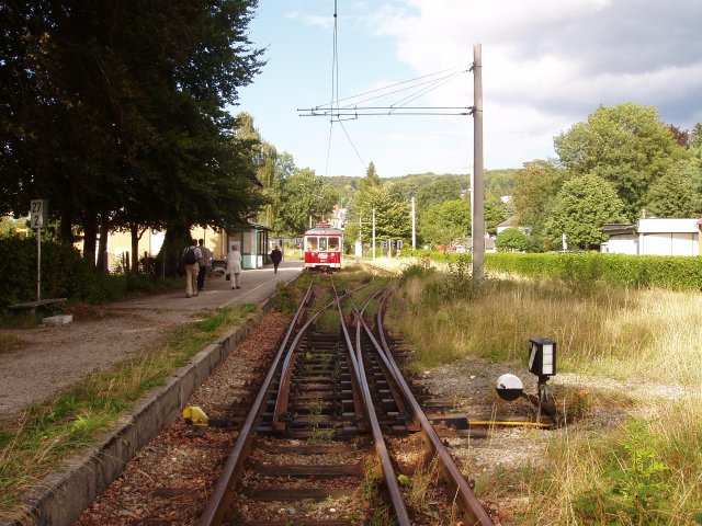La Gare de Gmunden Seebahnof vue du lac en direction de Vorchdorf