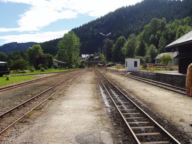 La gare de Lunz am See vue vers Waidhofen