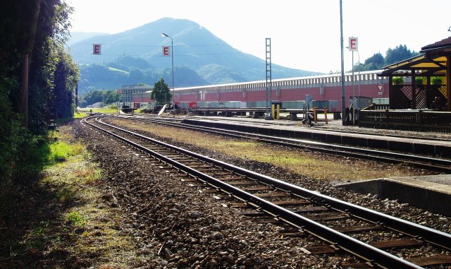 La gare de Gstadt vue vers Waidhofen
