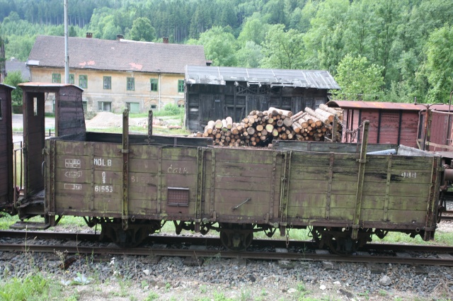 Deux grumiers en gare de Großhollenstein