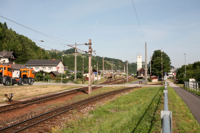 Vue générale de la sortie coté Hieflau et Lunz am See de la gare de Waidhofen